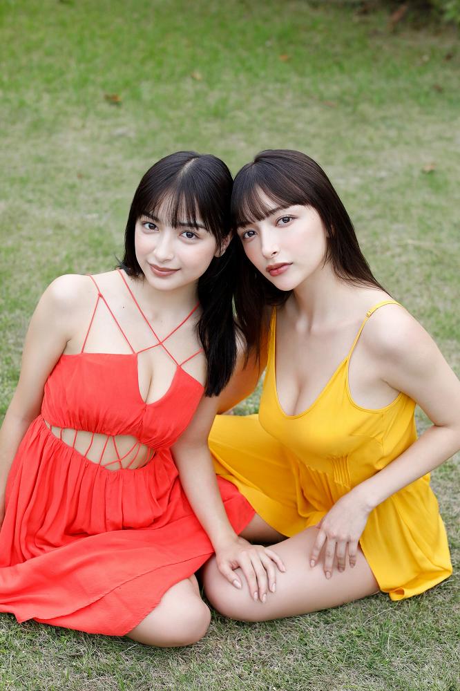 エリマリ ハーフ姉妹の水着グラビア画像！！