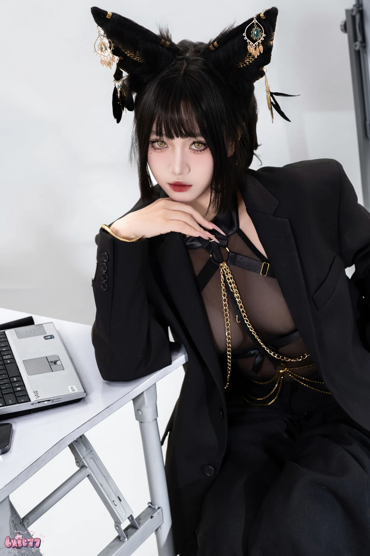 Cosplay 柒柒要乖哦 – 黑·阿努比斯 Set.02