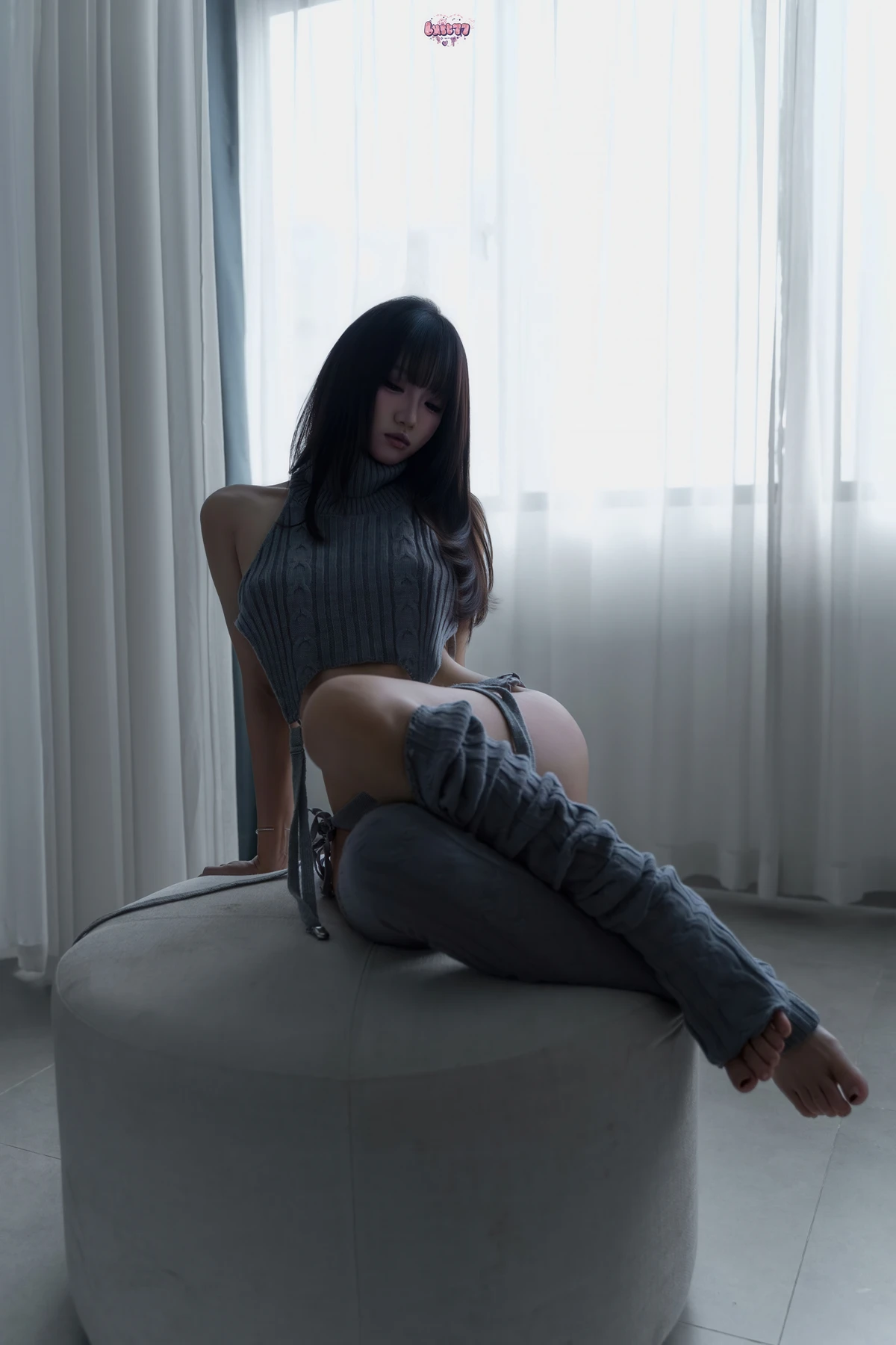 Cosplay 柒柒要乖哦 – 居家毛衣 Set.01