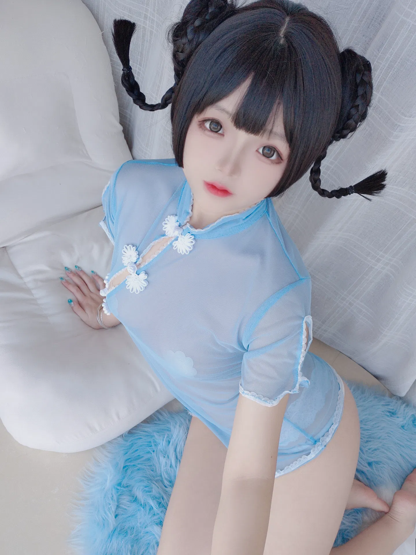 [Cosplay] 日奈娇 透明旗袍自拍