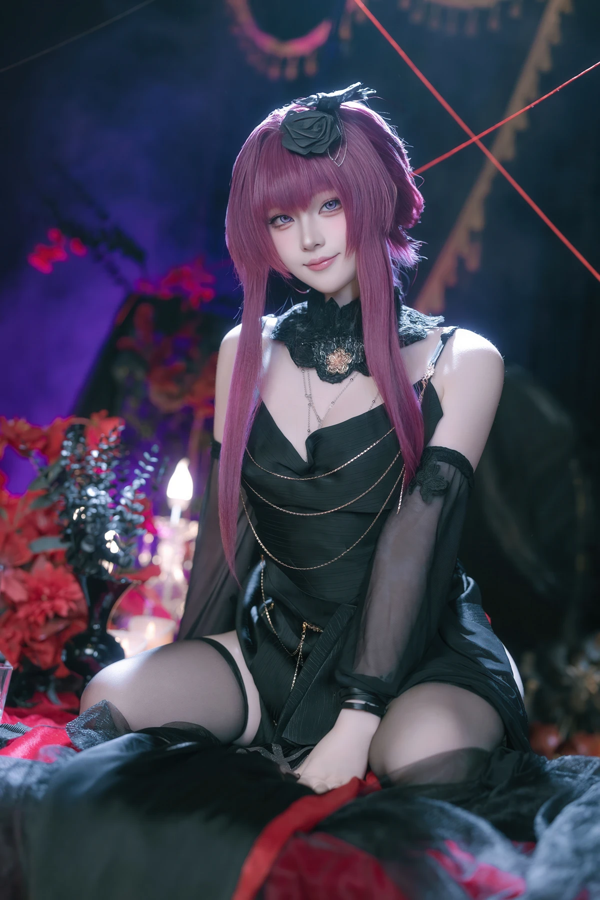 Cosplay 屿鱼 – 崩坏 星穹铁道 卡芙卡 缚月之夜