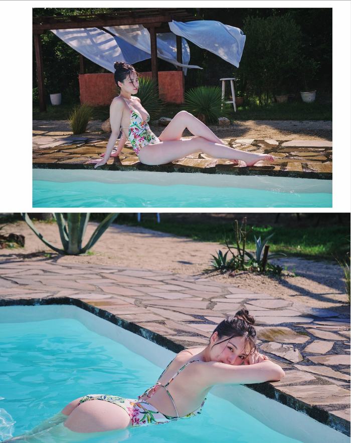 相楽伊織 けっこうボインな水着グラビア画像！