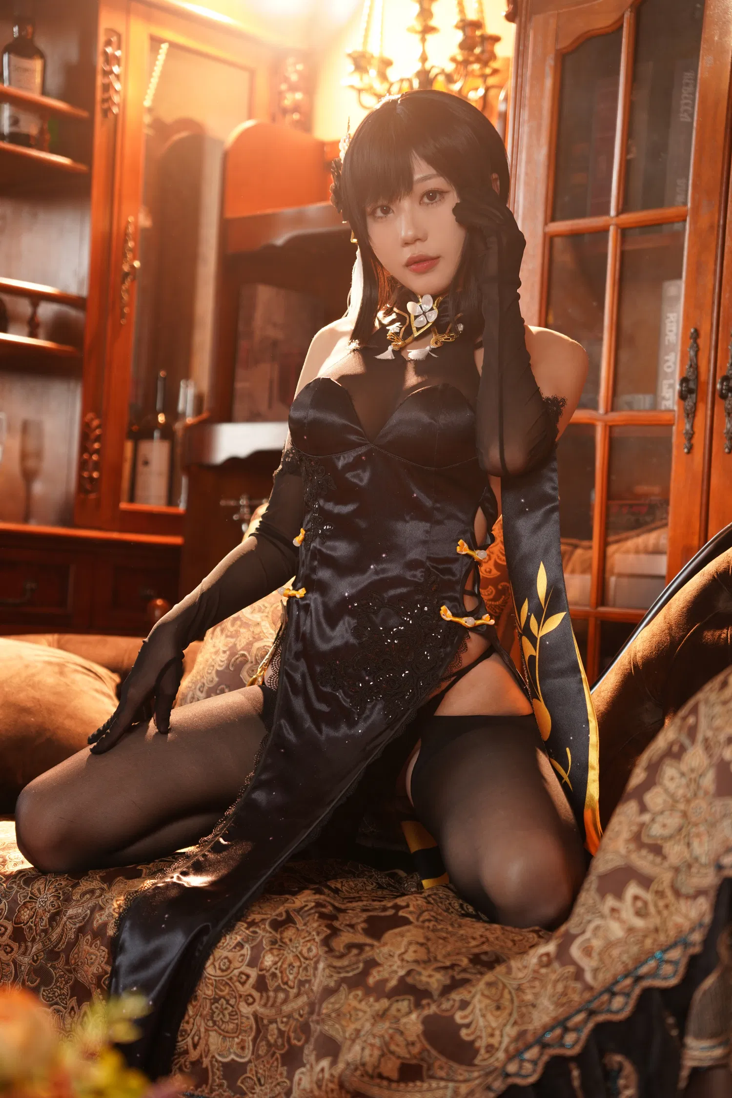 [Cosplay] 无影喵喵Ghost - 镇海黑旗袍