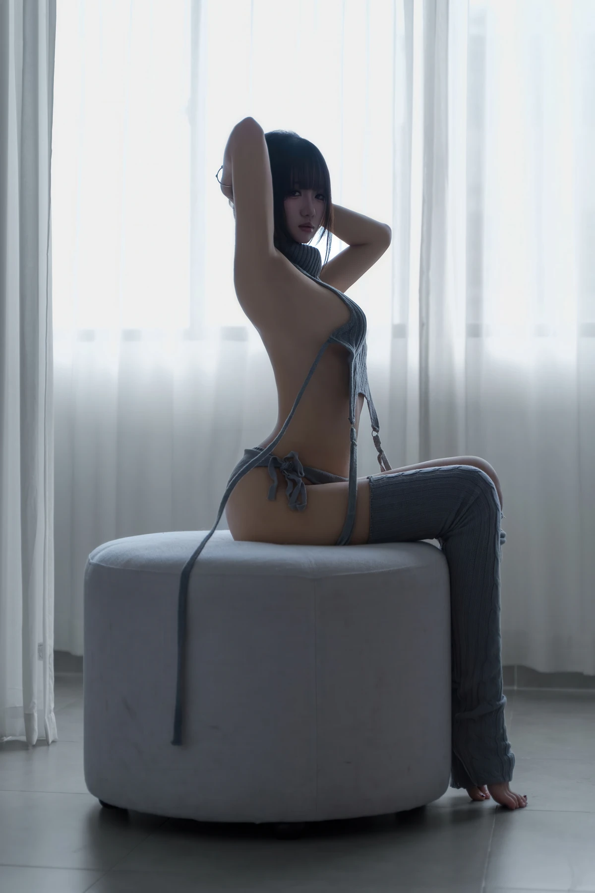 Cosplay 柒柒要乖哦 – 居家毛衣 Set.01