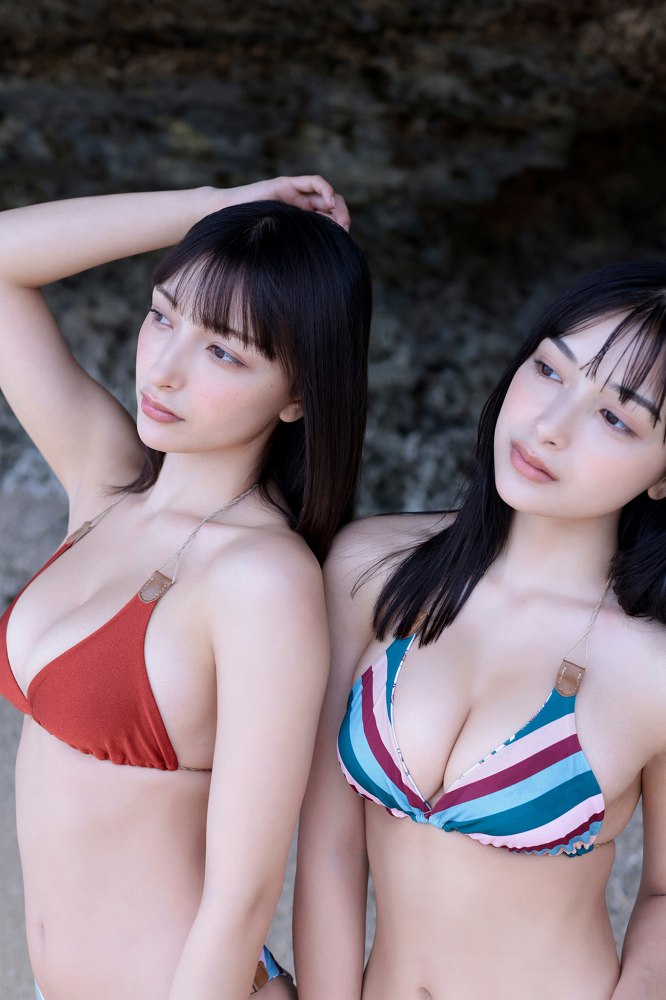 エリマリ ハーフ姉妹の水着グラビア画像！！