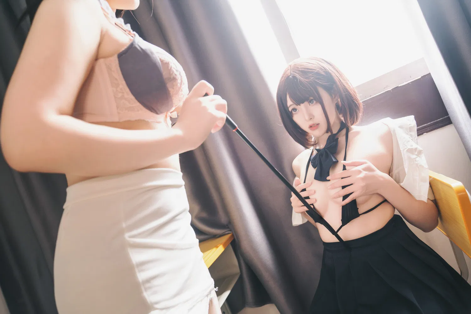 [Cosplay] 星澜是澜澜叫澜妹呀&Natsuko夏夏子 补习老师的惩罚