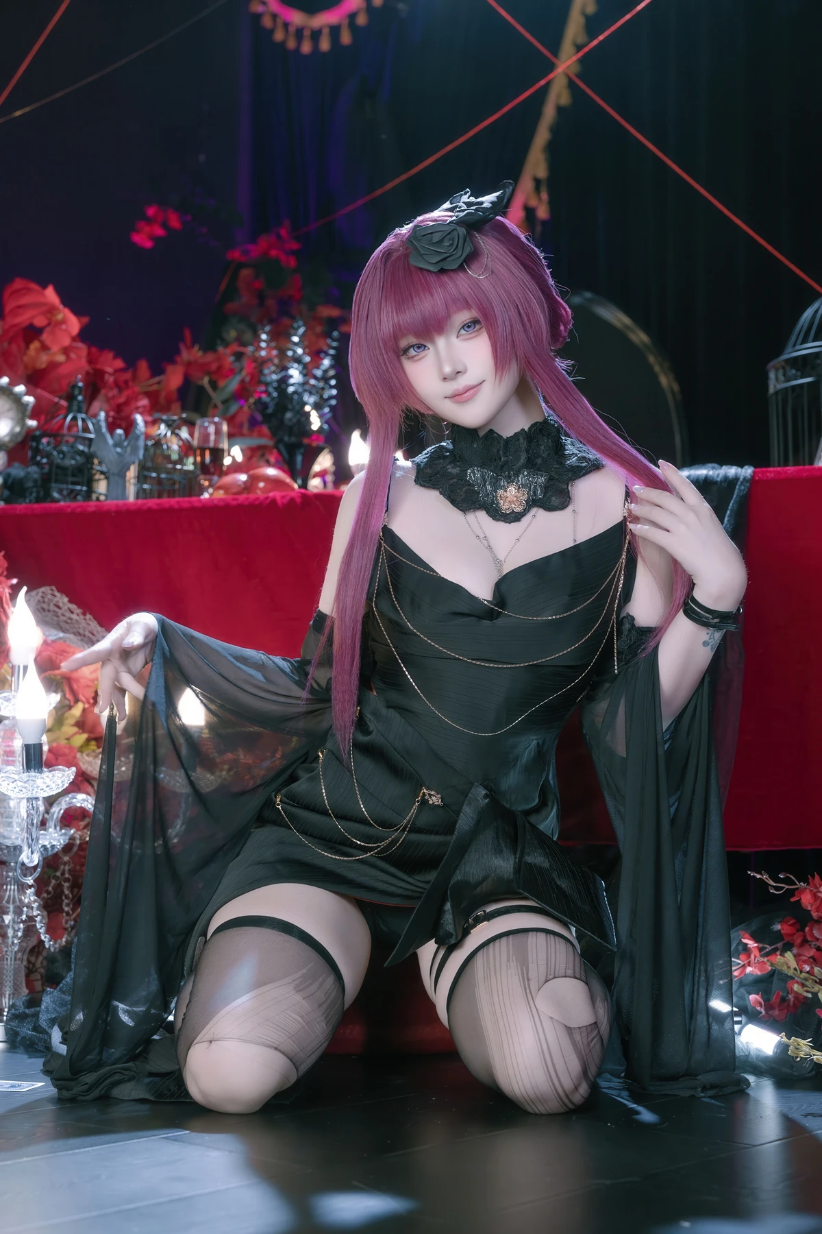 Cosplay 屿鱼 – 崩坏 星穹铁道 卡芙卡 缚月之夜