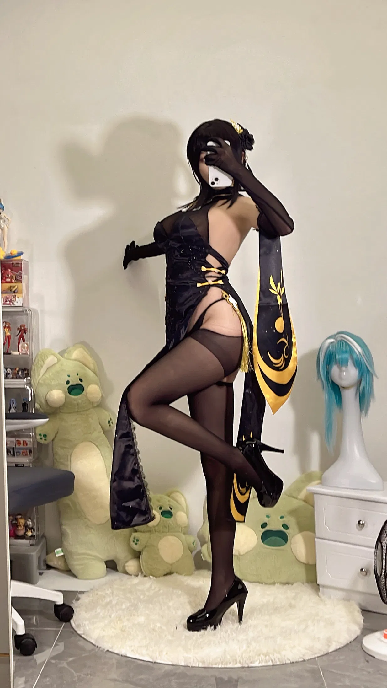 [Cosplay] 无影喵喵Ghost - 镇海黑旗袍