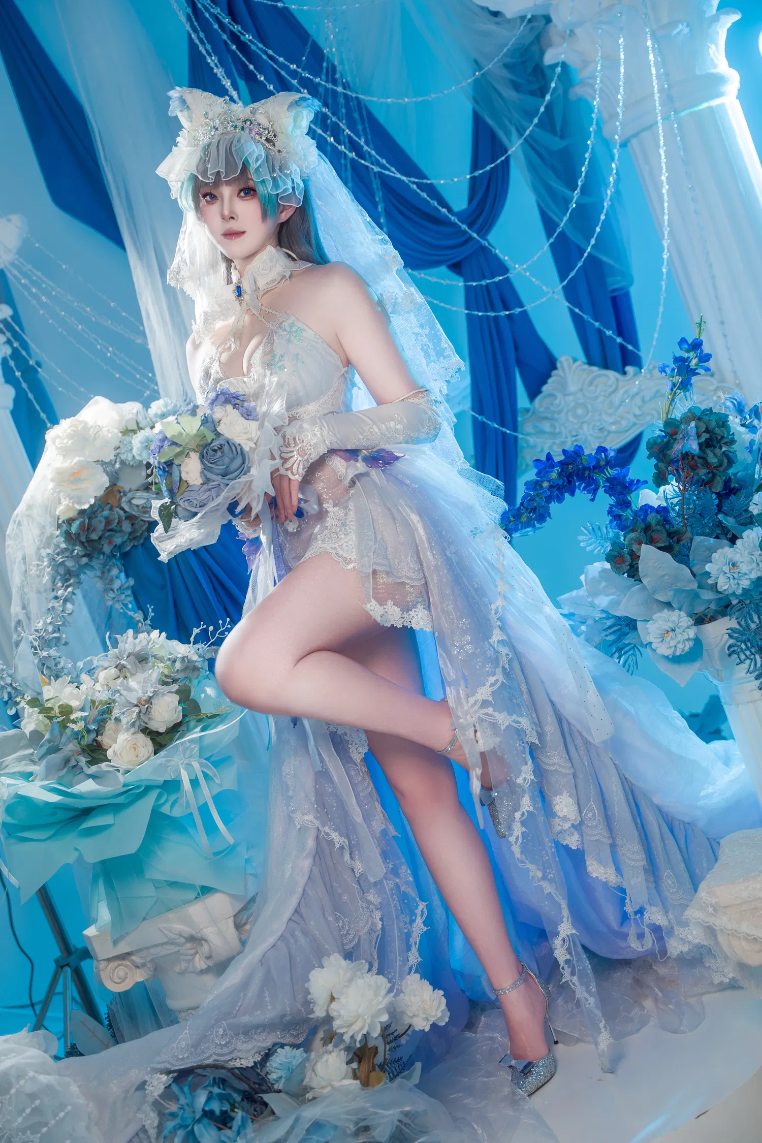 [Cosplay] Natsuko夏夏子 碧蓝航线 柴郡婚纱