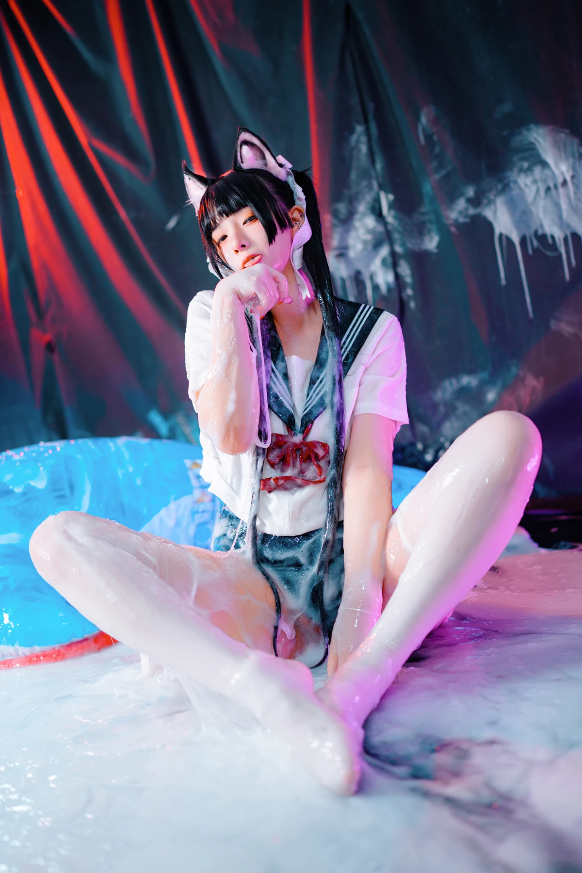 Cosplay 落落Raku – 邋遢小猫 Messy Kitty