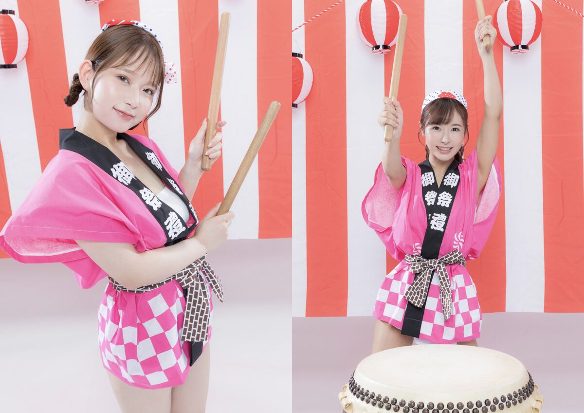 Rio Kuriyama 栗山莉緒 And Rena Momozono 桃園憐奈 - Post Digital Photo Naked Wild Drummer 全裸あばれ太鼓