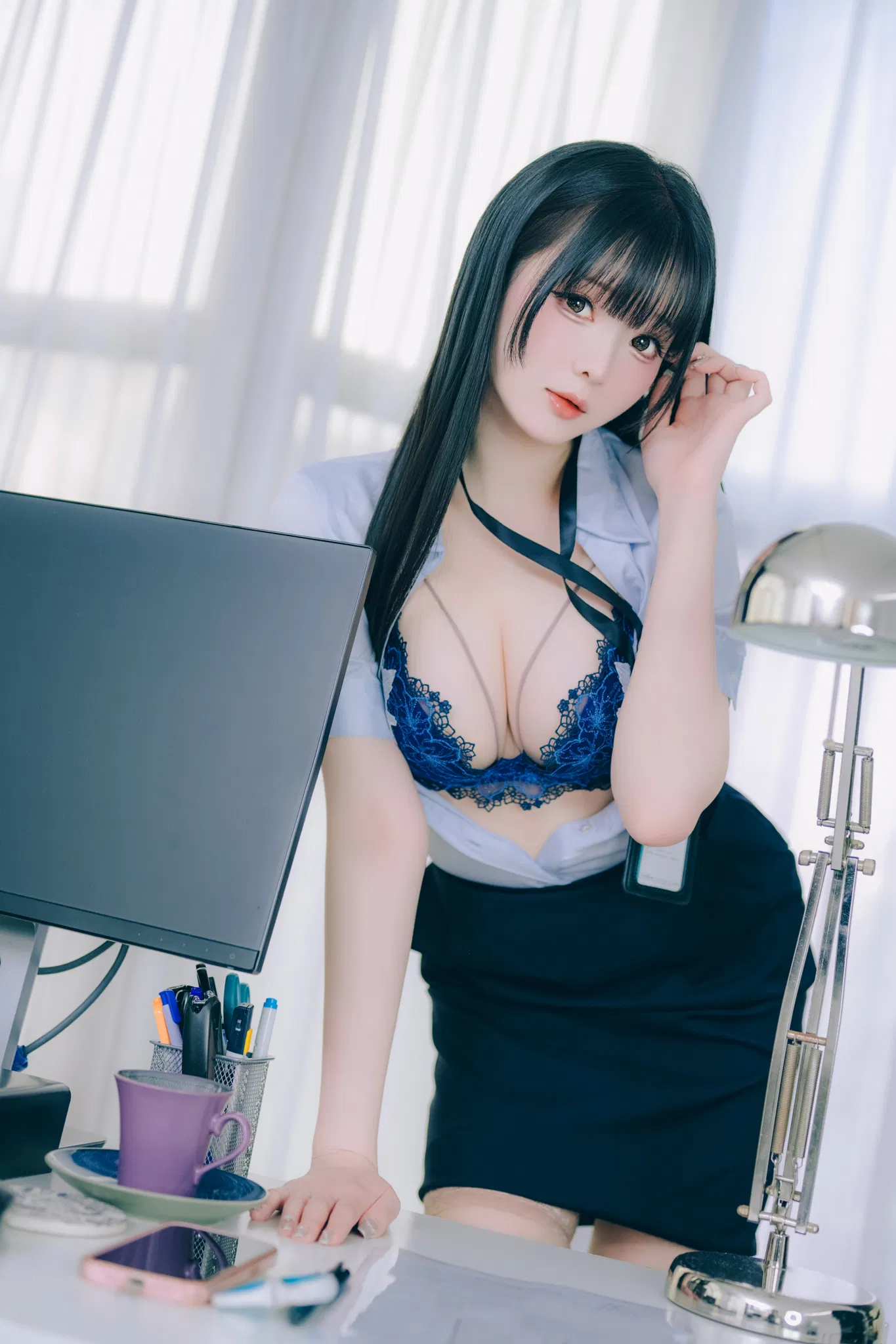 [Cosplay] 霜月shimo DL写真集 霜月的秘密辦公室 Vol.02 Shimo' Secret Office Vol.02