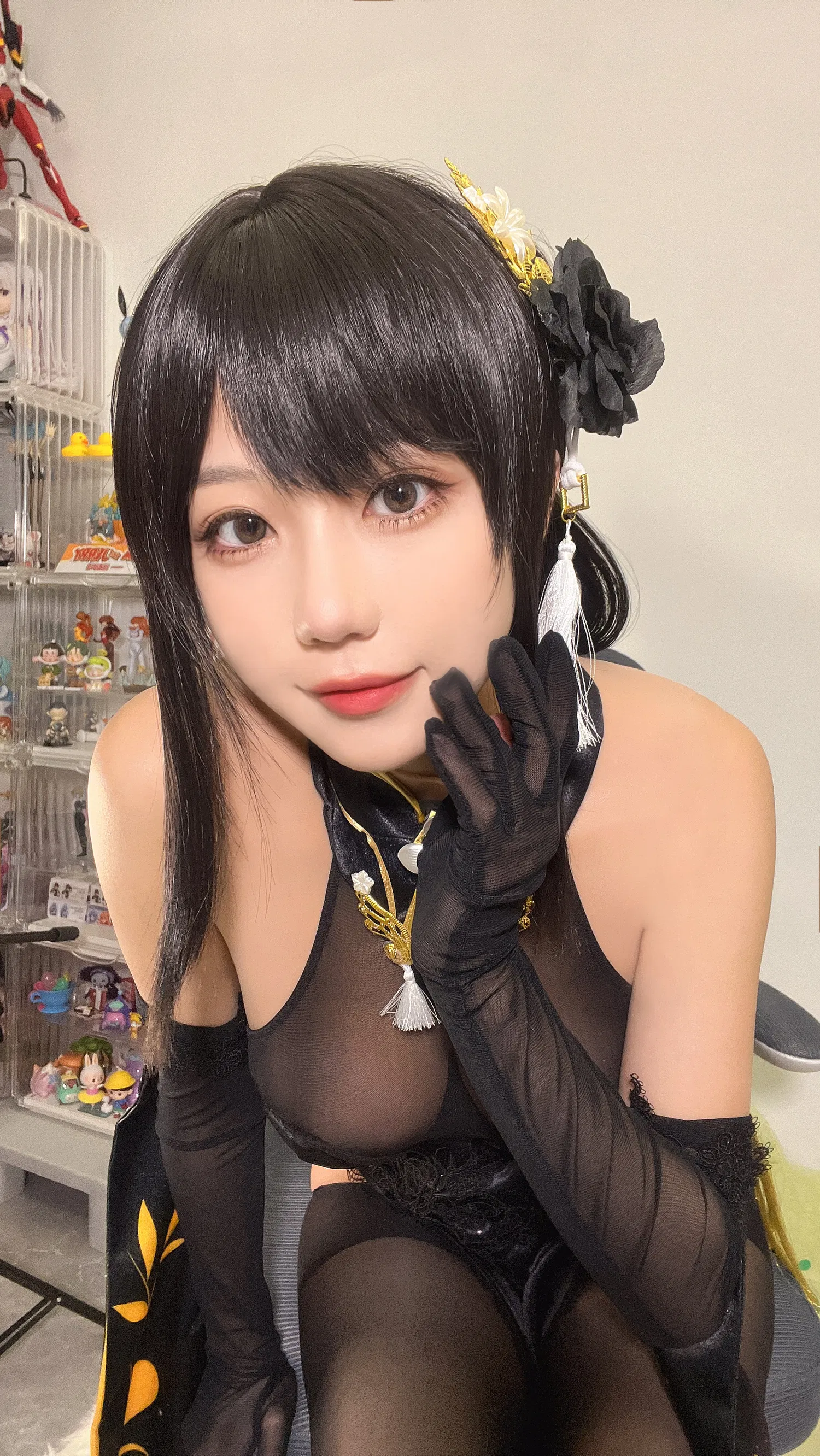 [Cosplay] 无影喵喵Ghost - 镇海黑旗袍