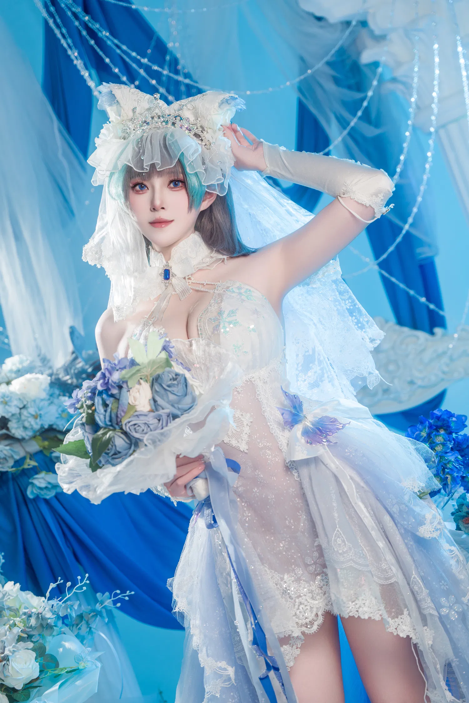 [Cosplay] Natsuko夏夏子 碧蓝航线 柴郡婚纱