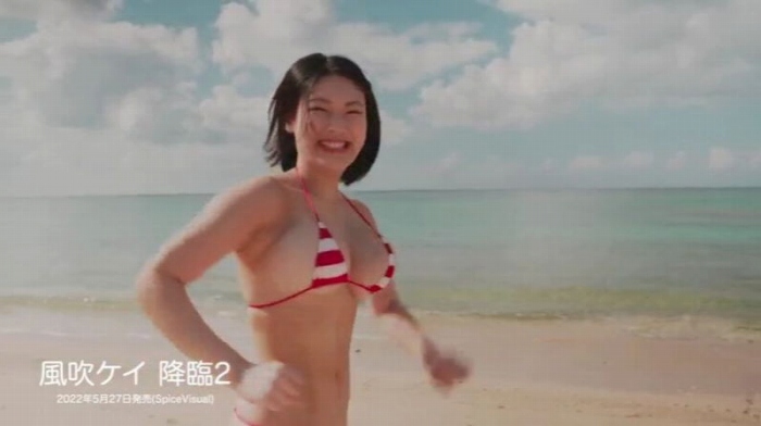 風吹ケイ Iカップバズーカの水着グラビア画像！