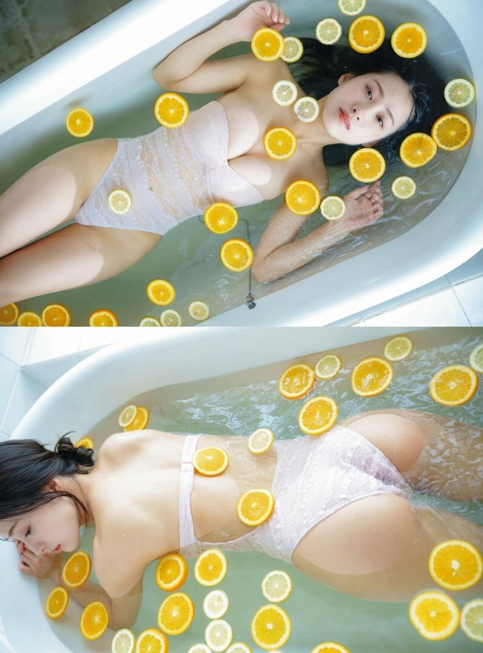 澄田綾乃 はみ出るFカップの水着グラビア画像！