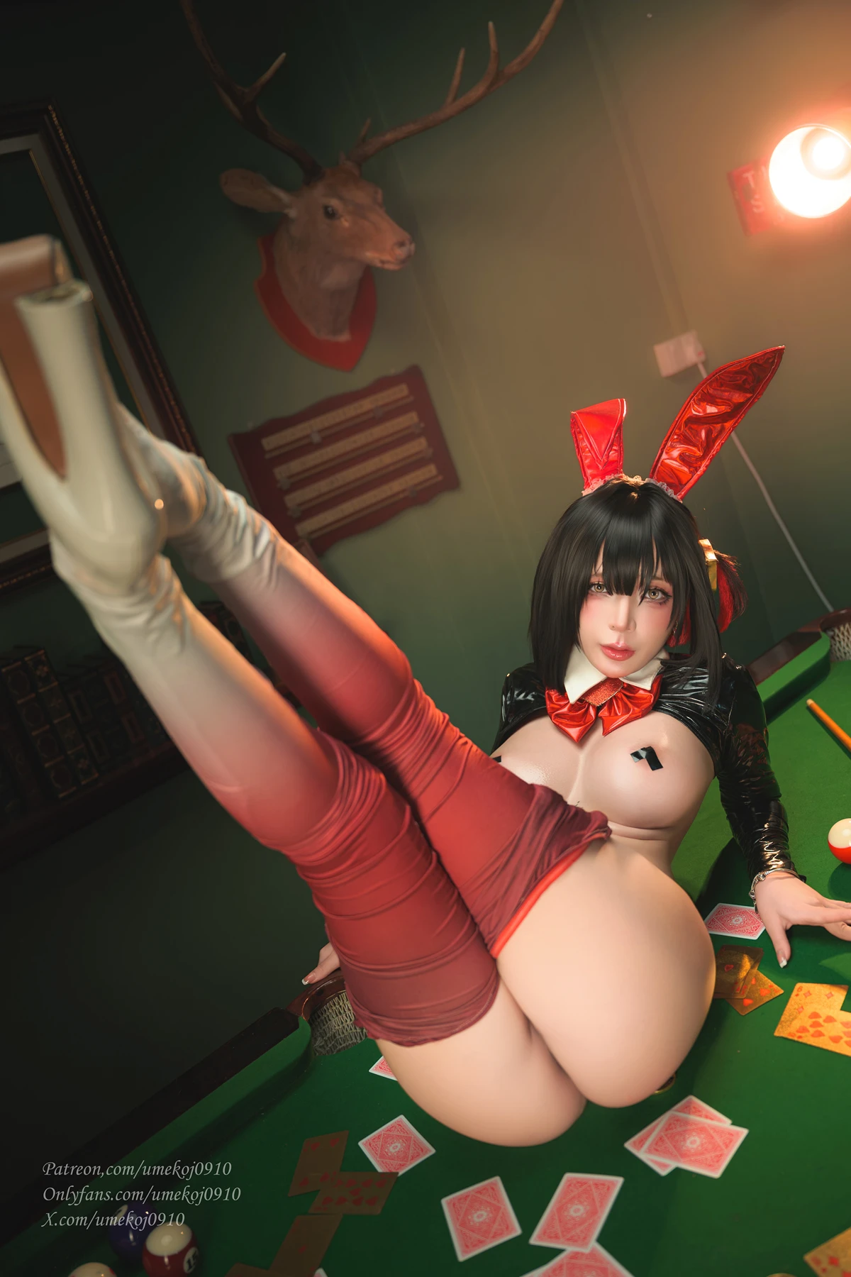 Cosplay Umeko.J – Rouge Unluckky Rabbit NIKKE