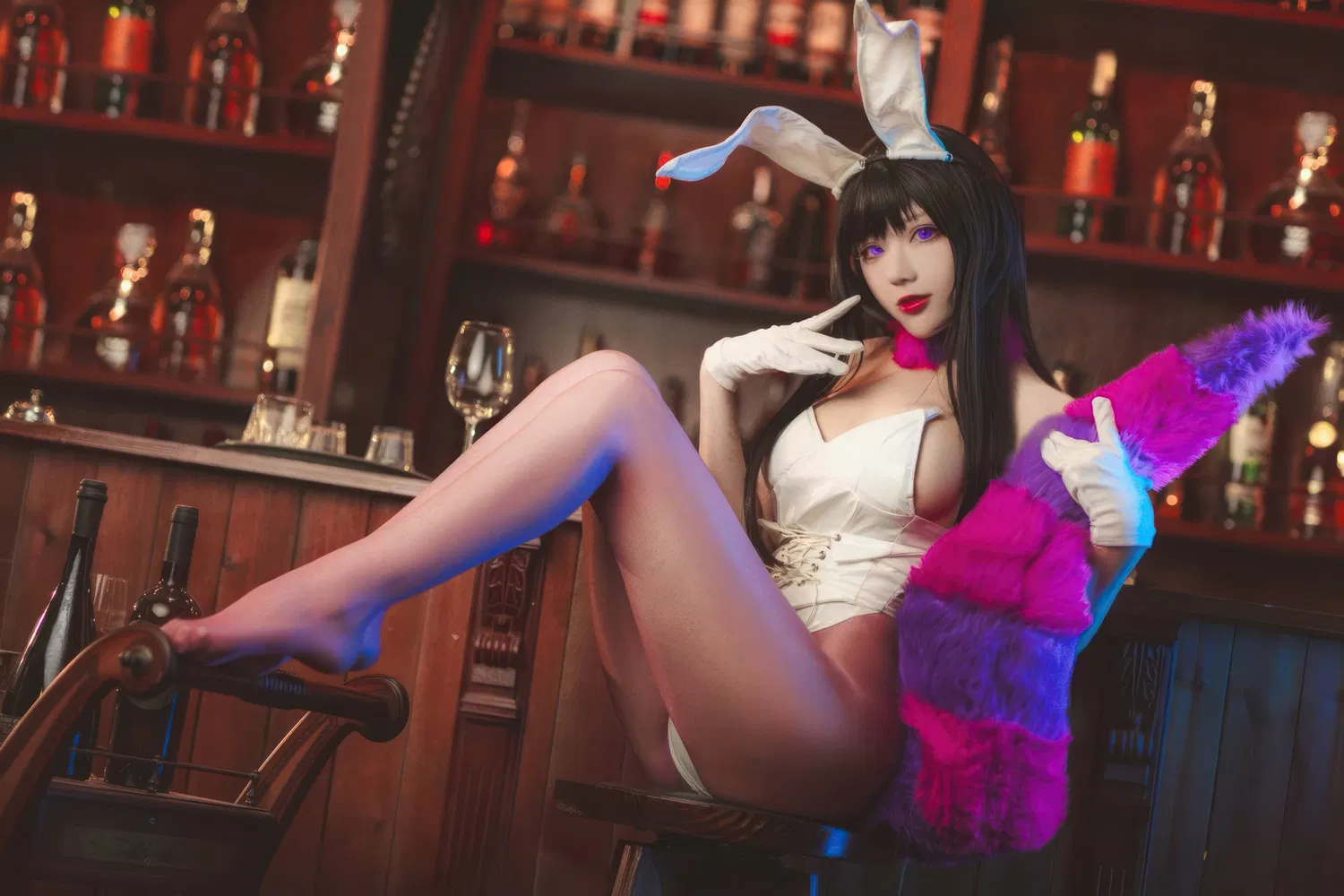 [Cosplay] 起司块wii - 恶魔姐姐兔女郎