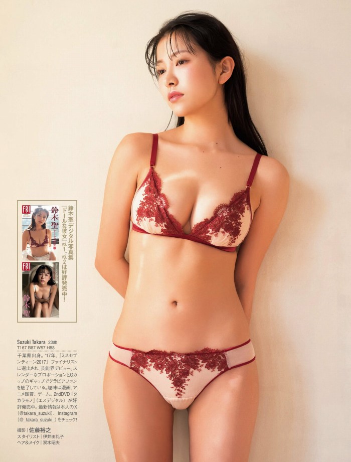 鈴木聖 Fカップが凄い水着＆下着グラビア画像！