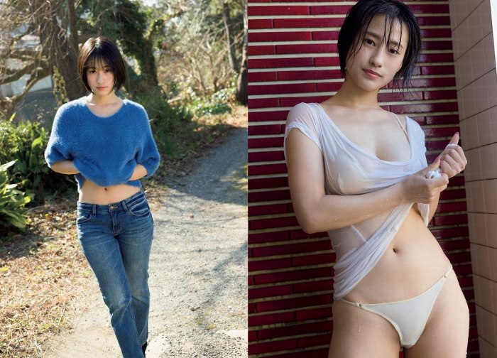 澄田綾乃 はみ出るFカップの水着グラビア画像！