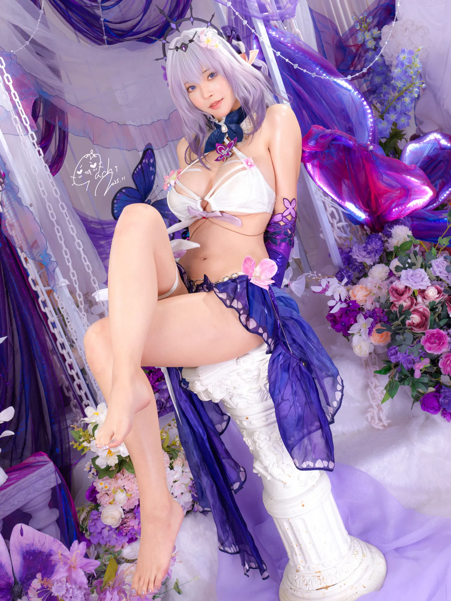 [Cosplay] Machi馬吉 ？？？？キャストリス水着？？？？聖女の裏の危ない姿？？？？第二弾