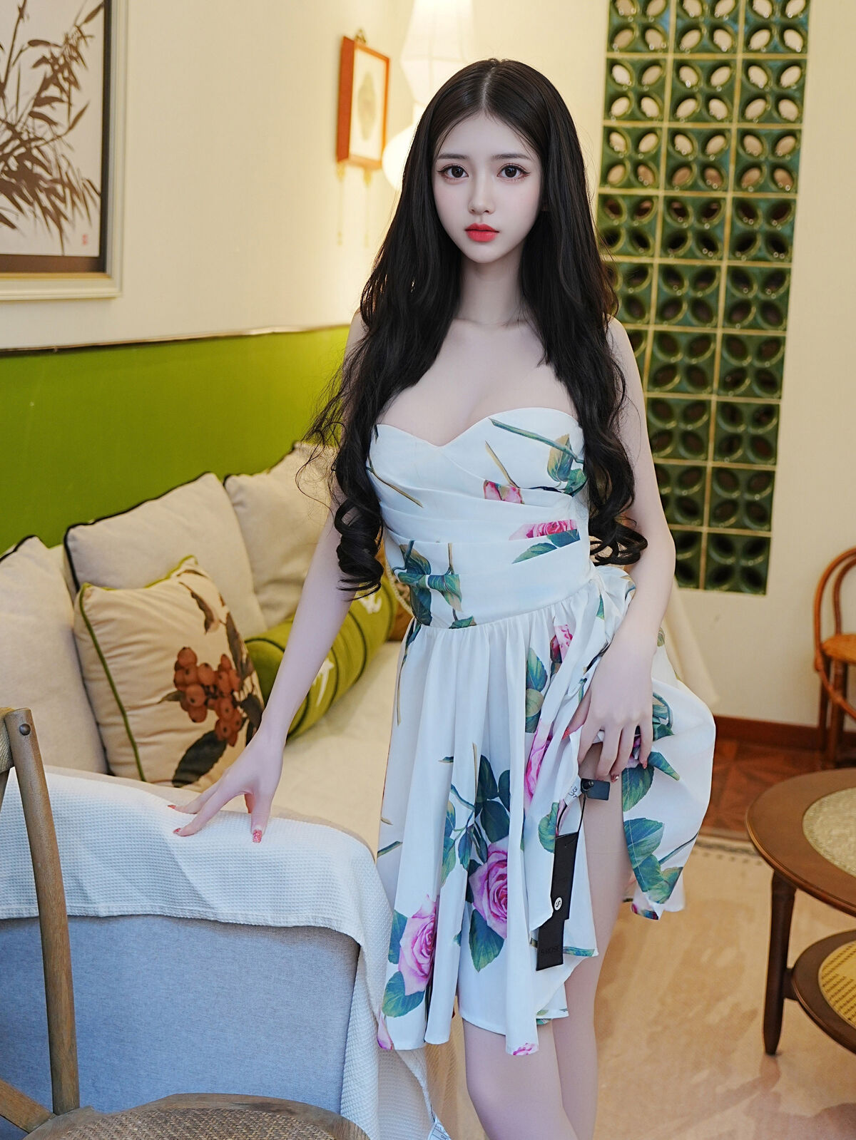 XR Uncensored Bai Xiao Die 白小蝶 - 肉丝连衣花裙