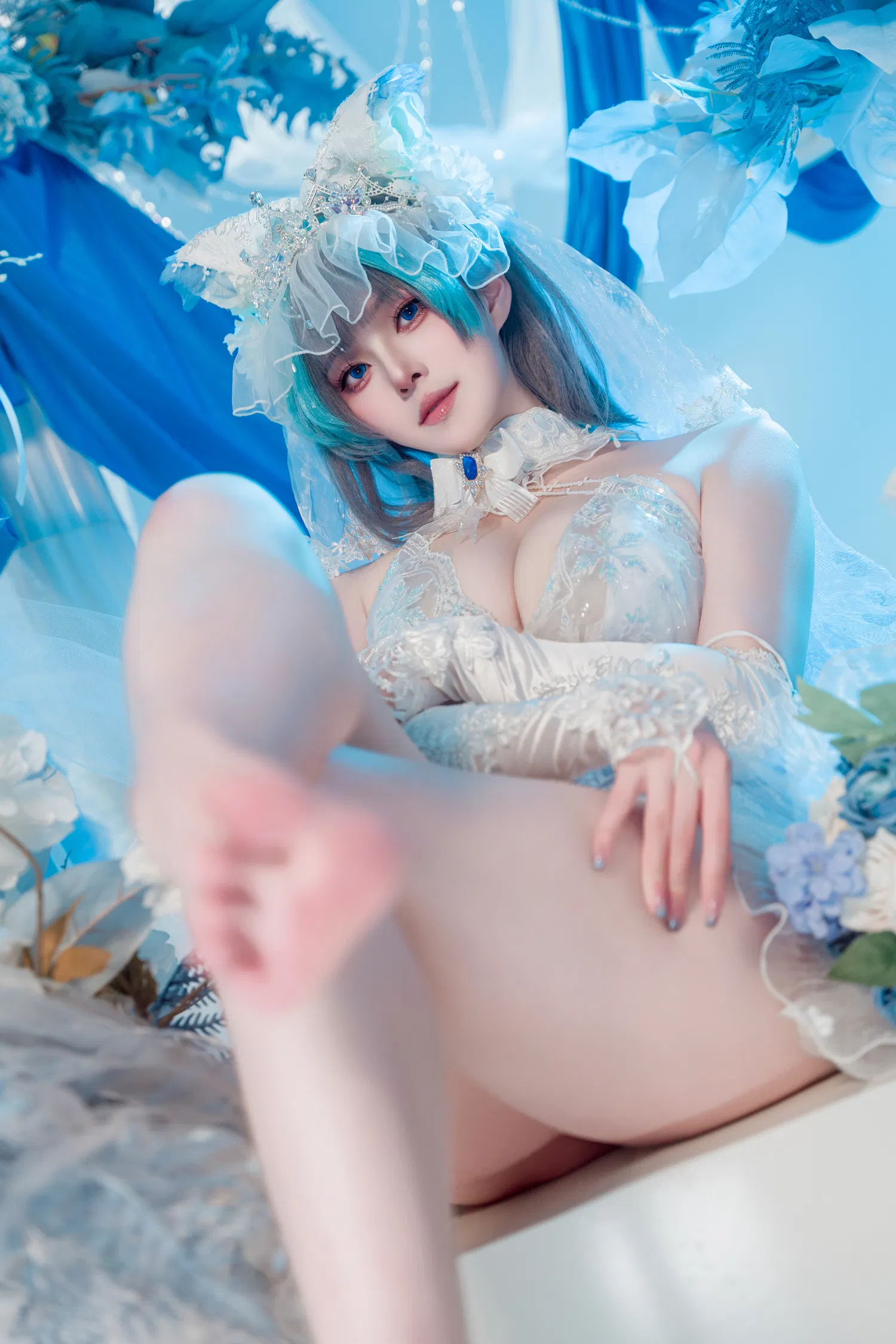 [Cosplay] Natsuko夏夏子 碧蓝航线 柴郡婚纱