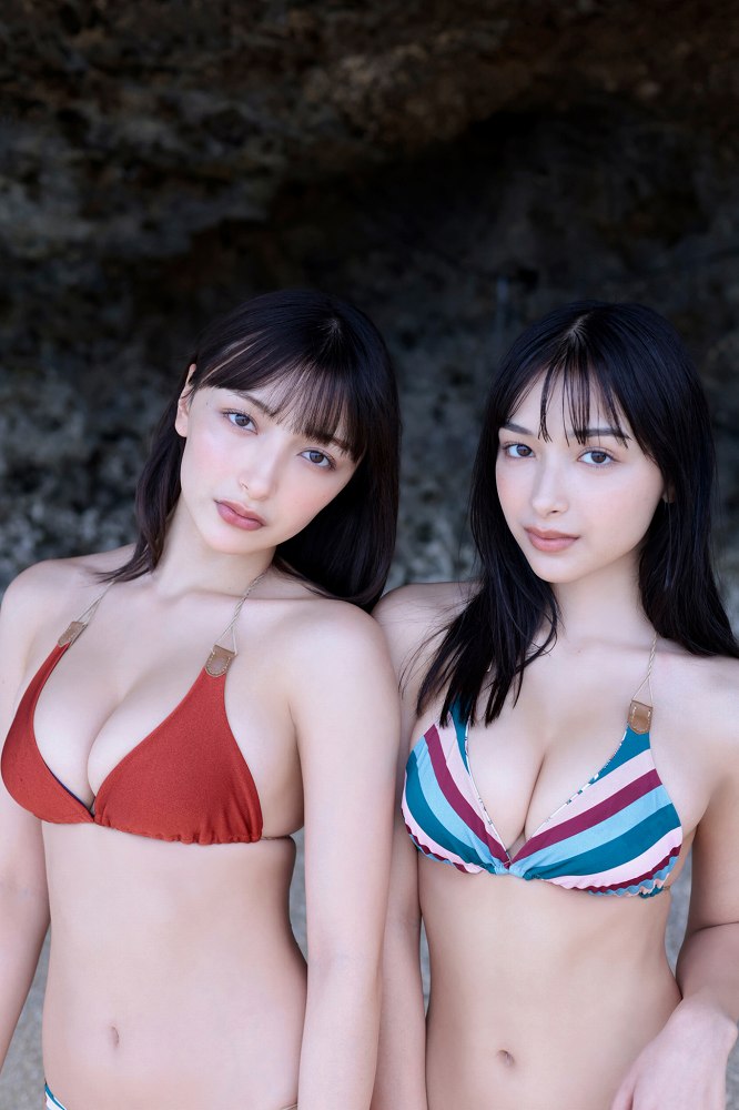 エリマリ ハーフ姉妹の水着グラビア画像！！