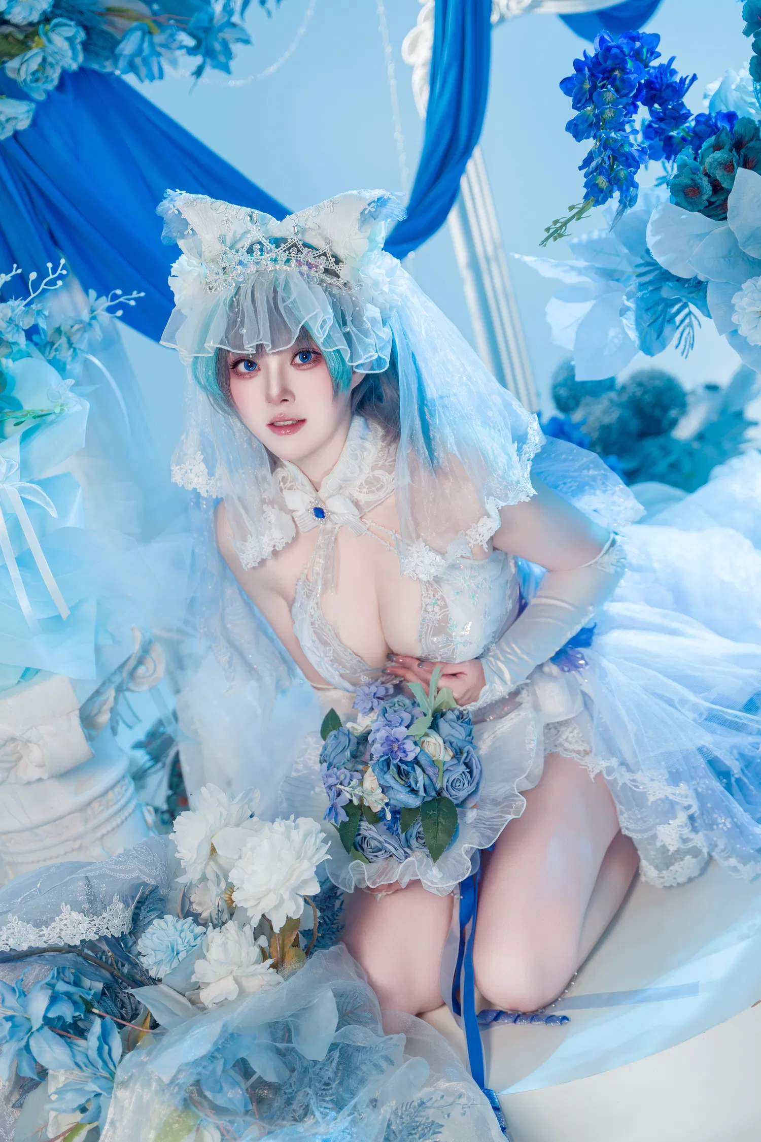 [Cosplay] Natsuko夏夏子 碧蓝航线 柴郡婚纱