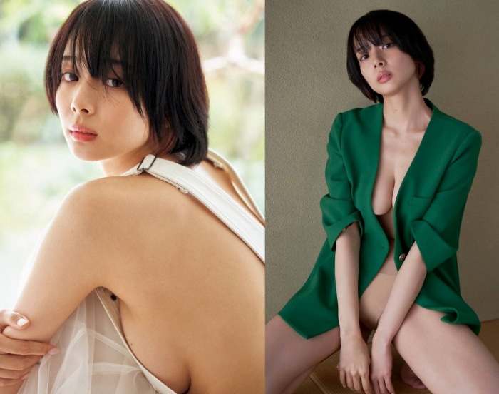 岡田紗佳 ぷるぷるGカップ水着グラビア画像！