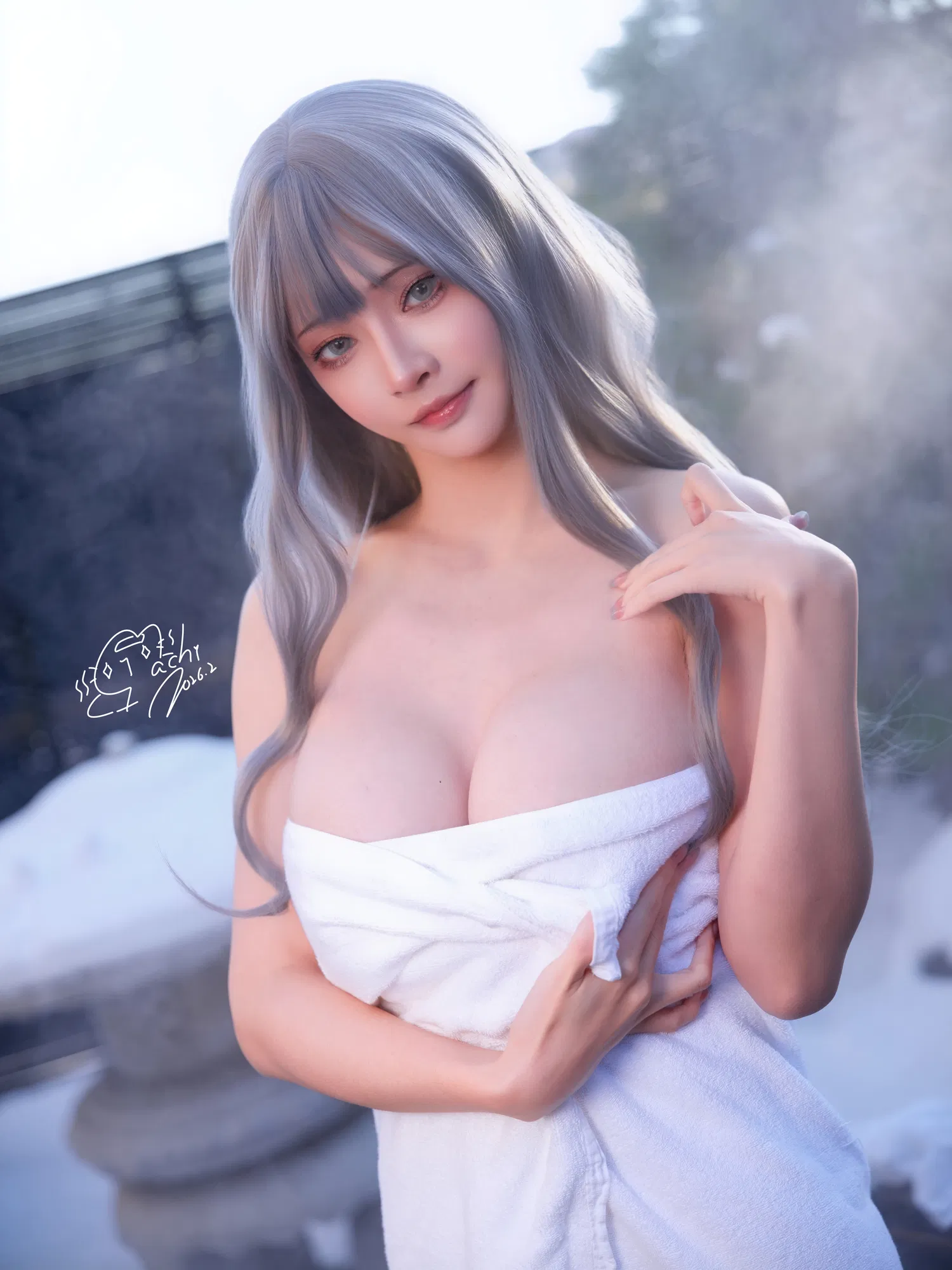 [Cosplay] Machi馬吉 冬温泉写真