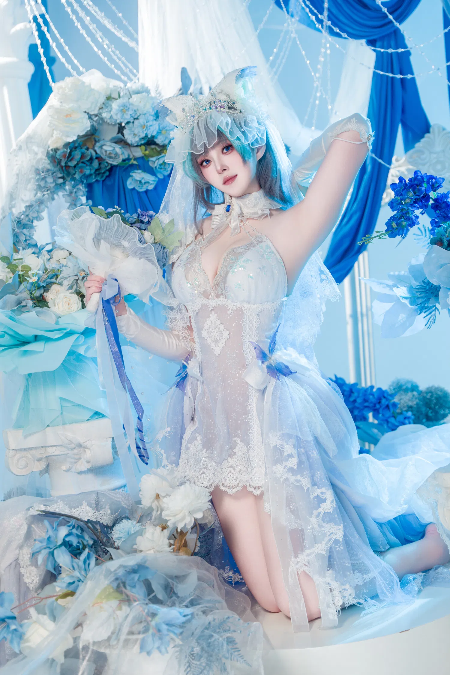 [Cosplay] Natsuko夏夏子 碧蓝航线 柴郡婚纱