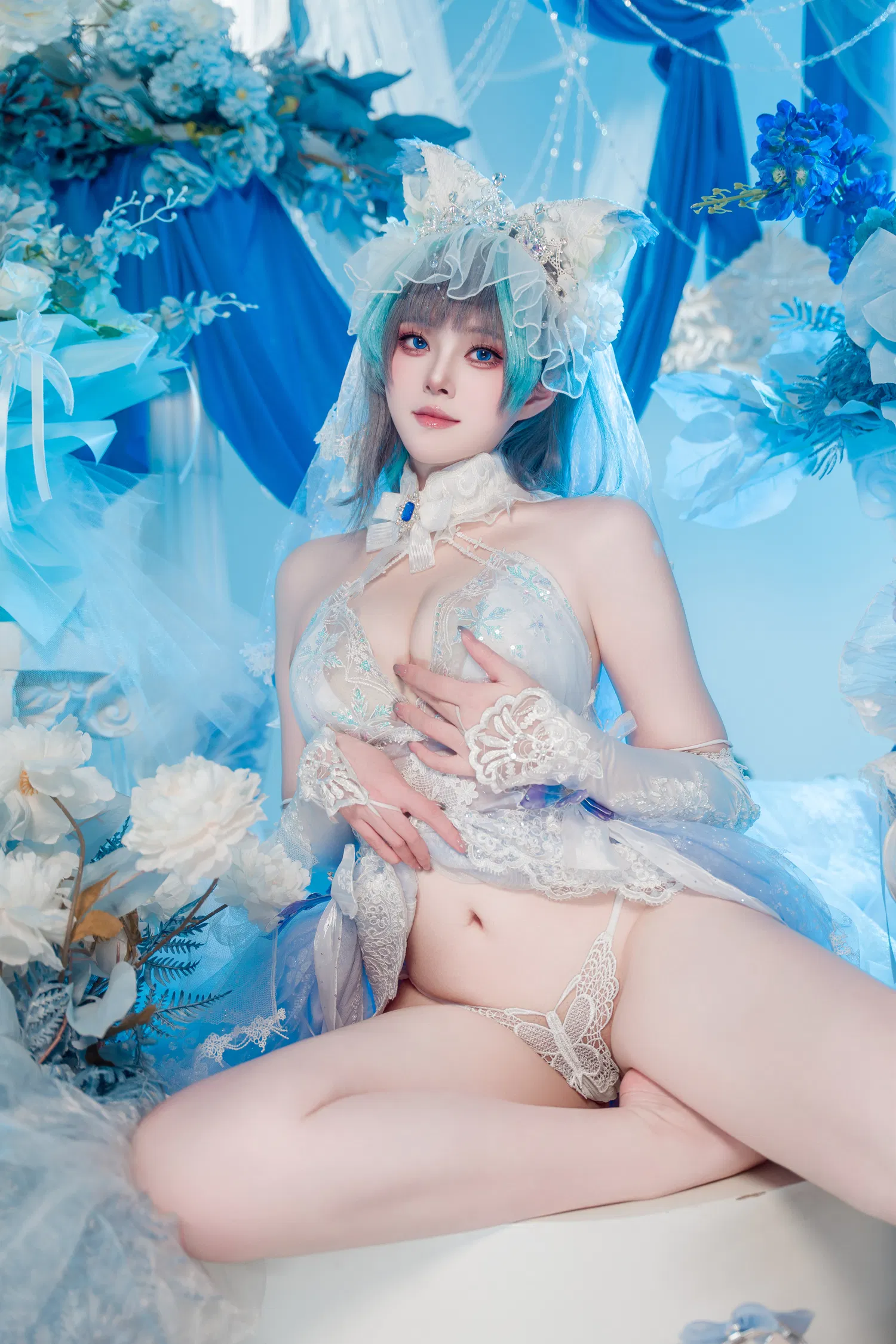 [Cosplay] Natsuko夏夏子 碧蓝航线 柴郡婚纱