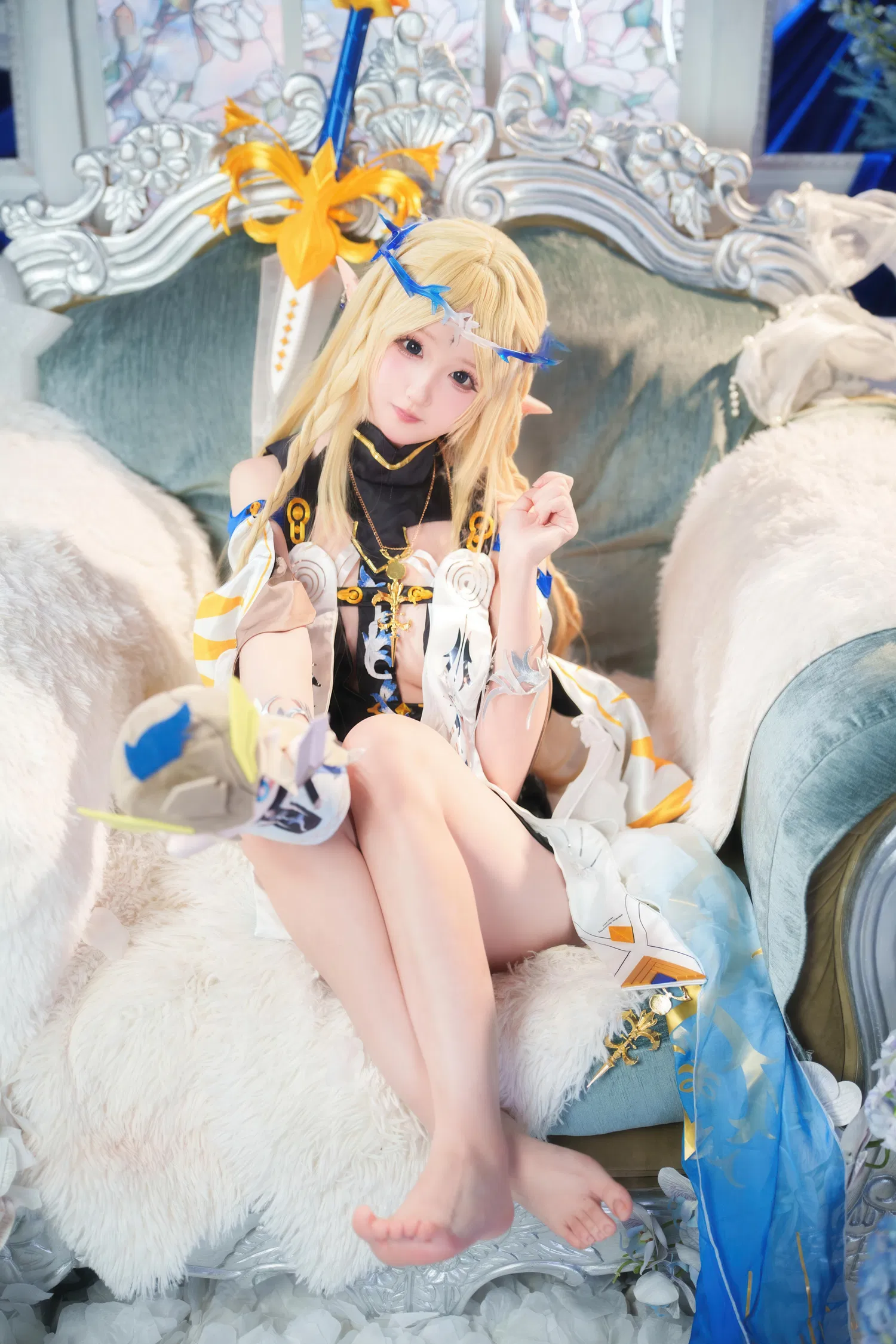 [Cosplay] Seele麦麦 - 鸣潮 菲比&卡提希娅·蓝色花海物语
