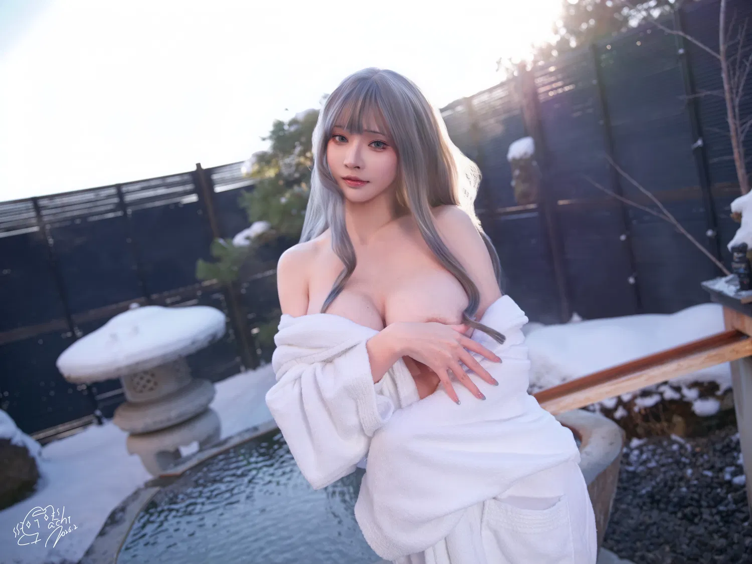 [Cosplay] Machi馬吉 冬温泉写真