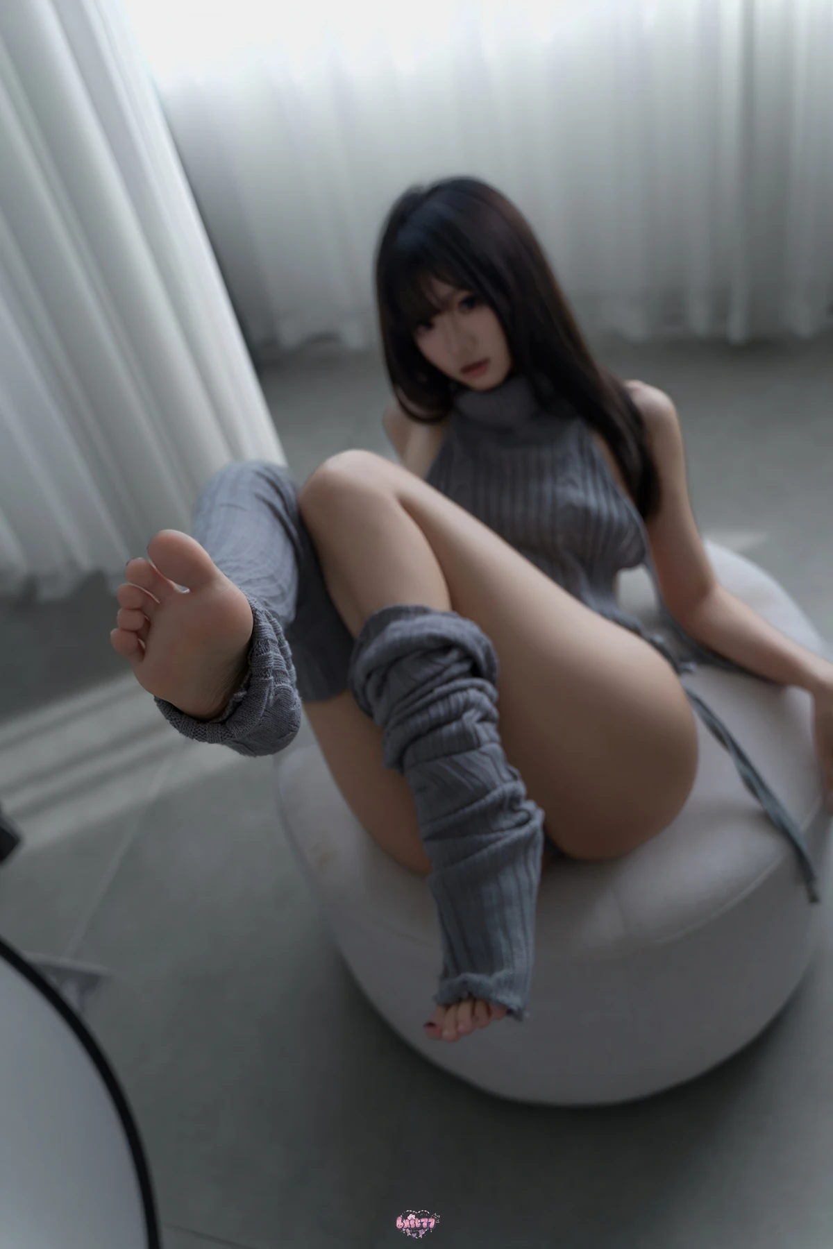 Cosplay 柒柒要乖哦 – 居家毛衣 Set.01