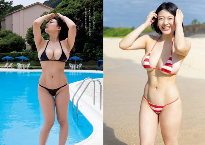 風吹ケイ Iカップバズーカの水着グラビア画像！