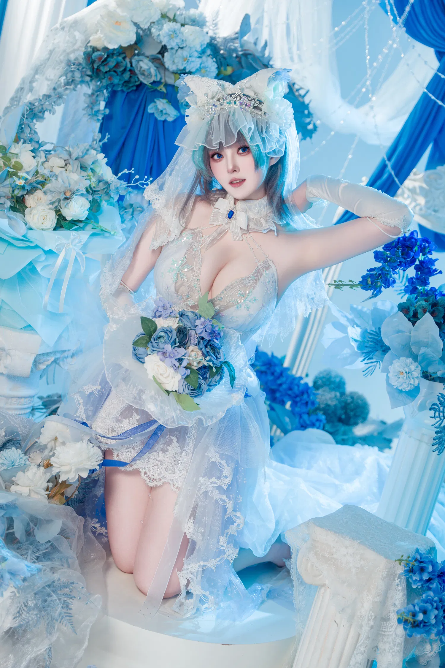 [Cosplay] Natsuko夏夏子 碧蓝航线 柴郡婚纱