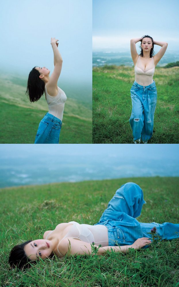 髙野真央 Gカップボインの水着グラビア画像！