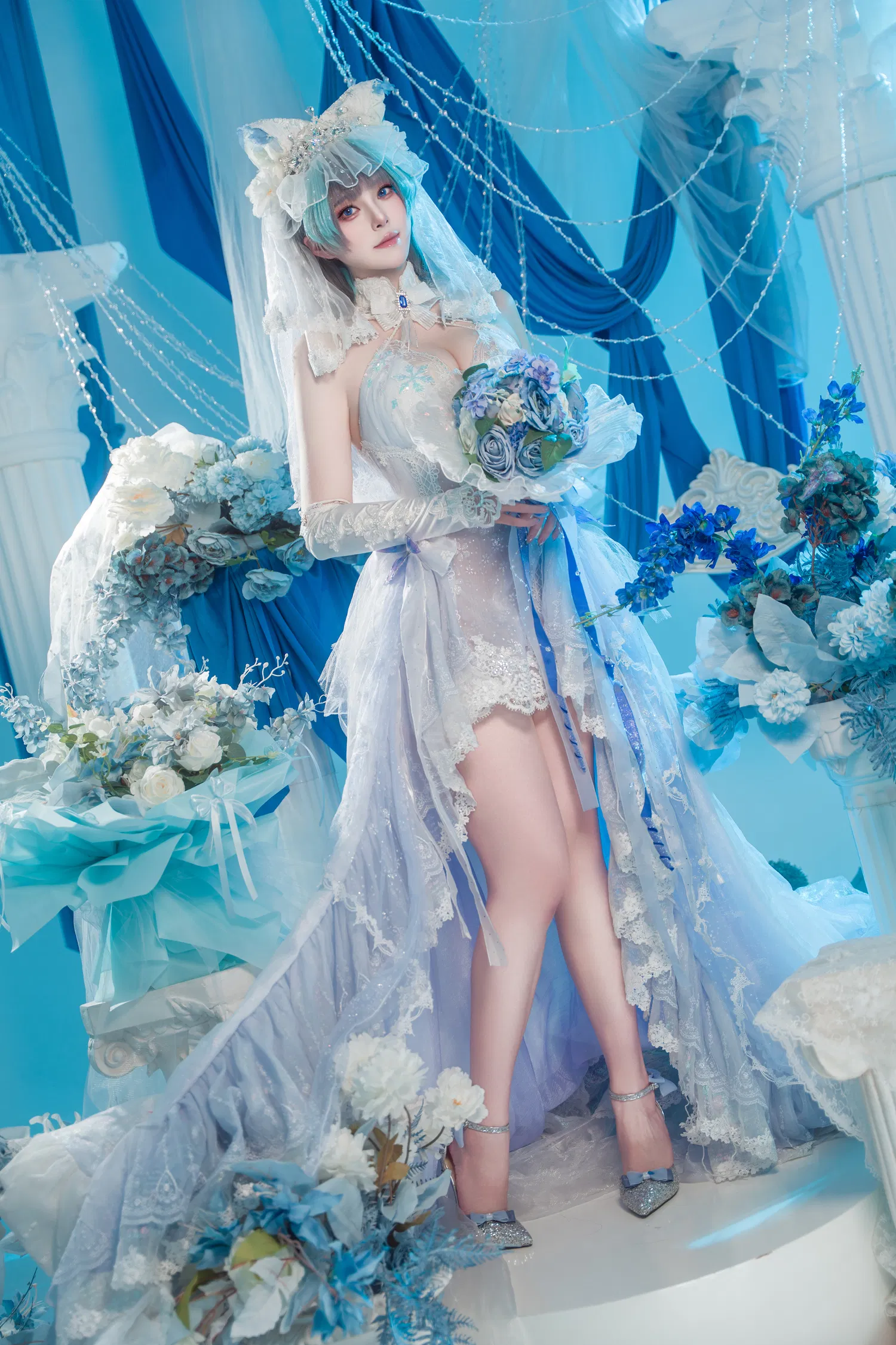 [Cosplay] Natsuko夏夏子 碧蓝航线 柴郡婚纱