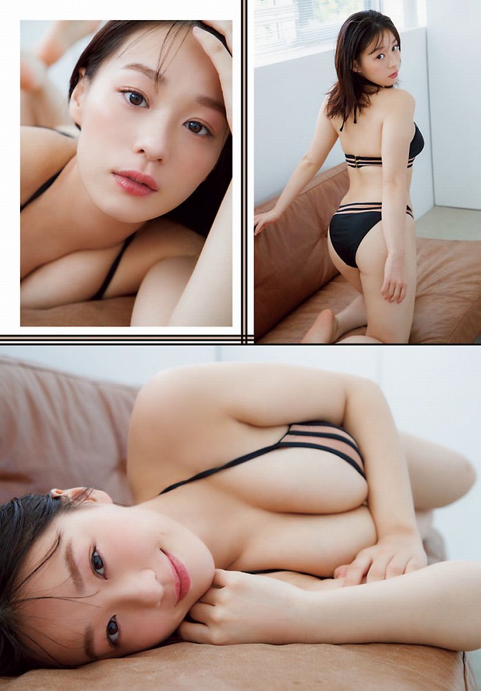 髙野真央 Gカップボインの水着グラビア画像！