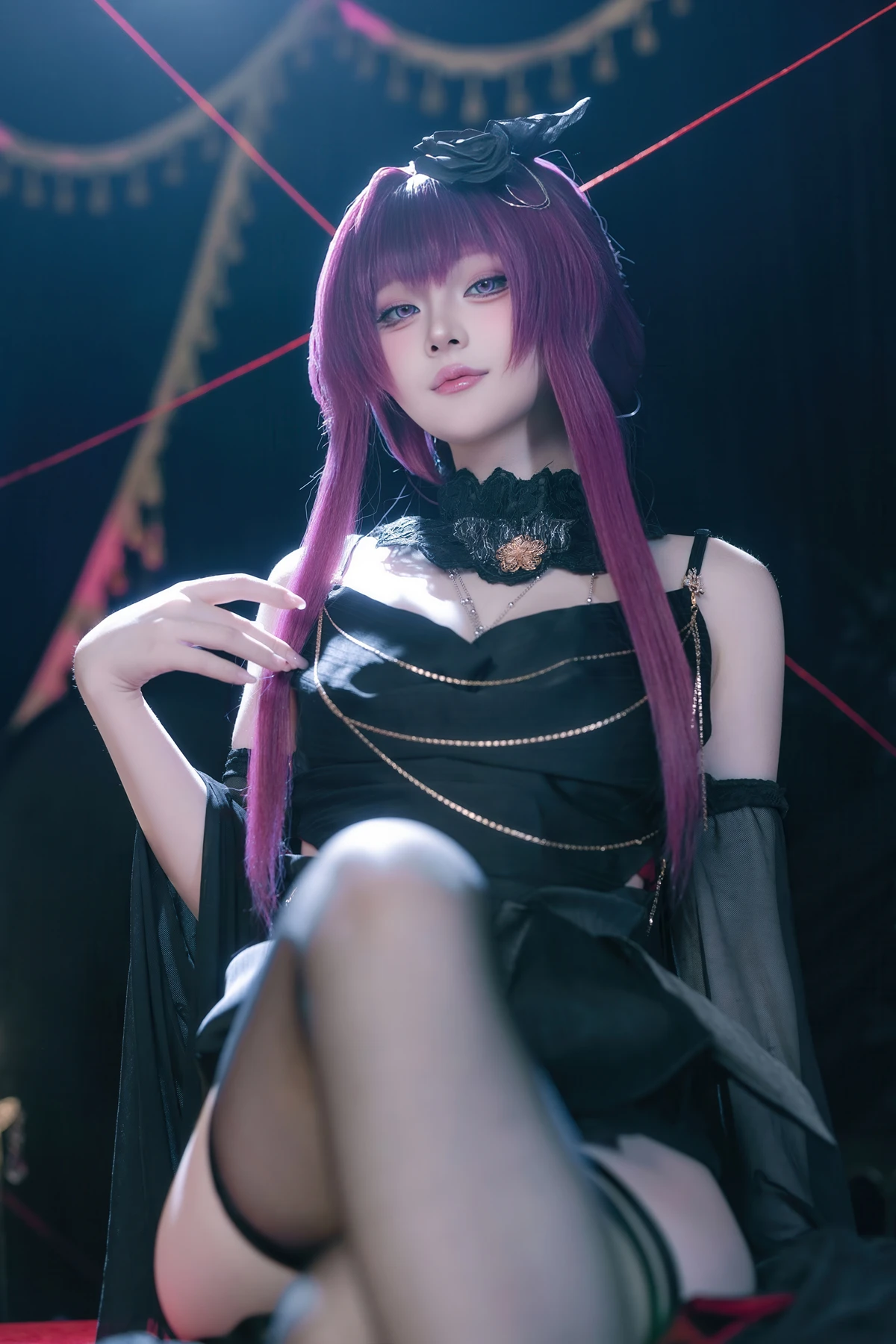 Cosplay 屿鱼 – 崩坏 星穹铁道 卡芙卡 缚月之夜