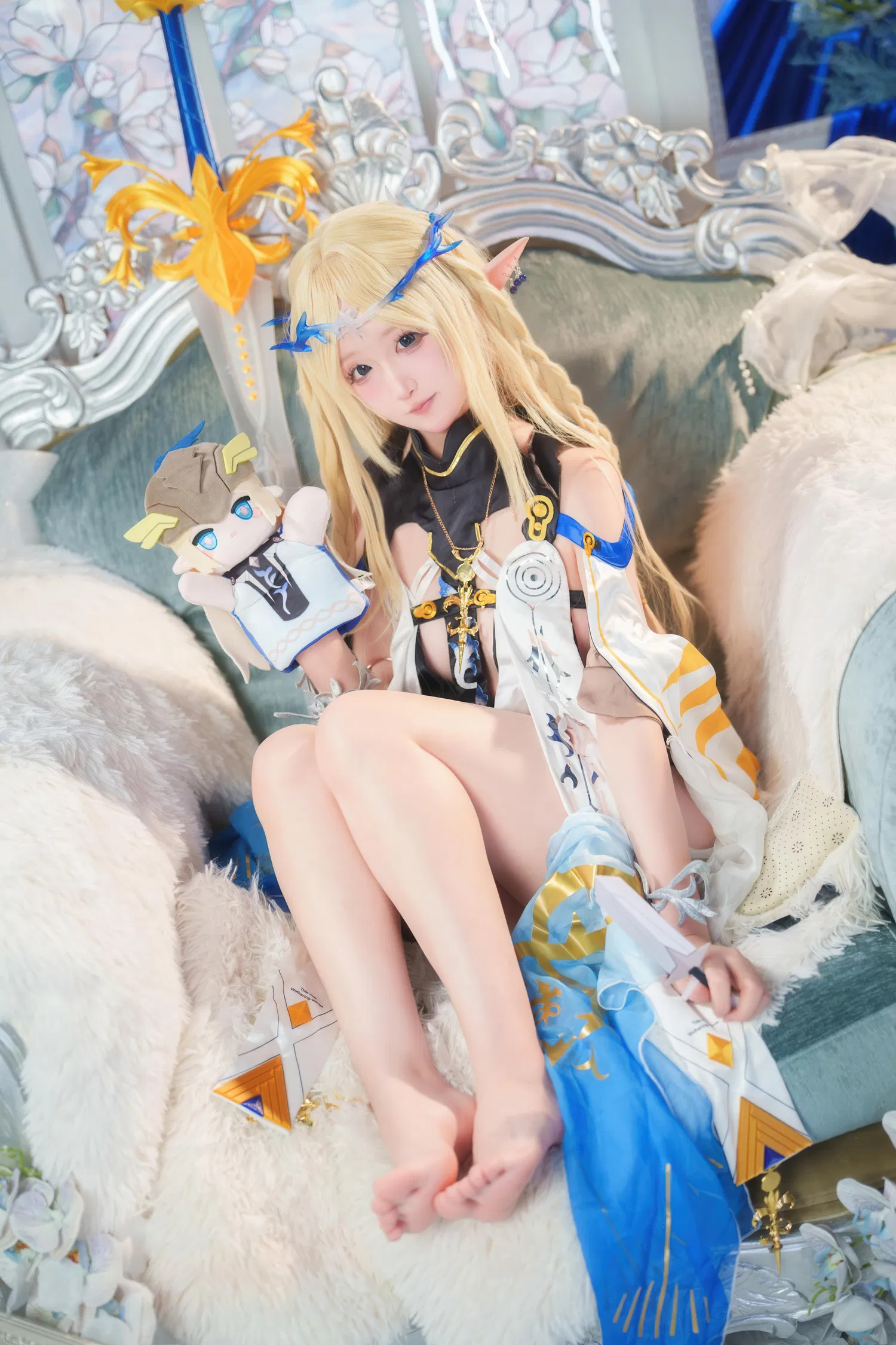 [Cosplay] Seele麦麦 - 鸣潮 菲比&卡提希娅·蓝色花海物语