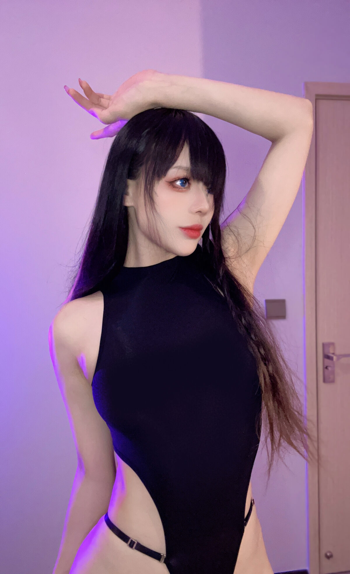 Coser@九言 - 黑丝紧身衣