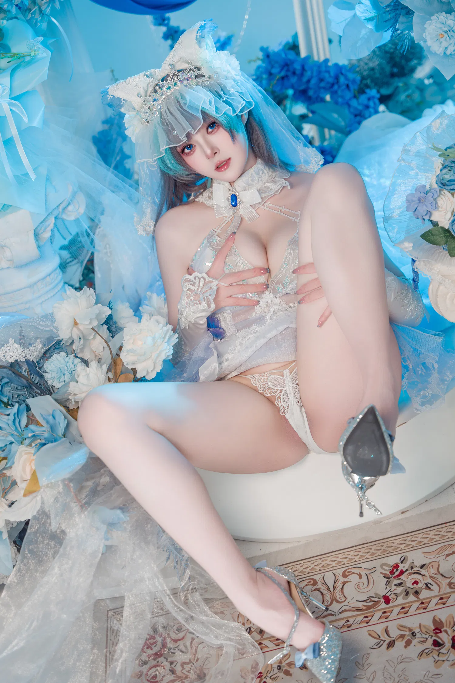 [Cosplay] Natsuko夏夏子 碧蓝航线 柴郡婚纱