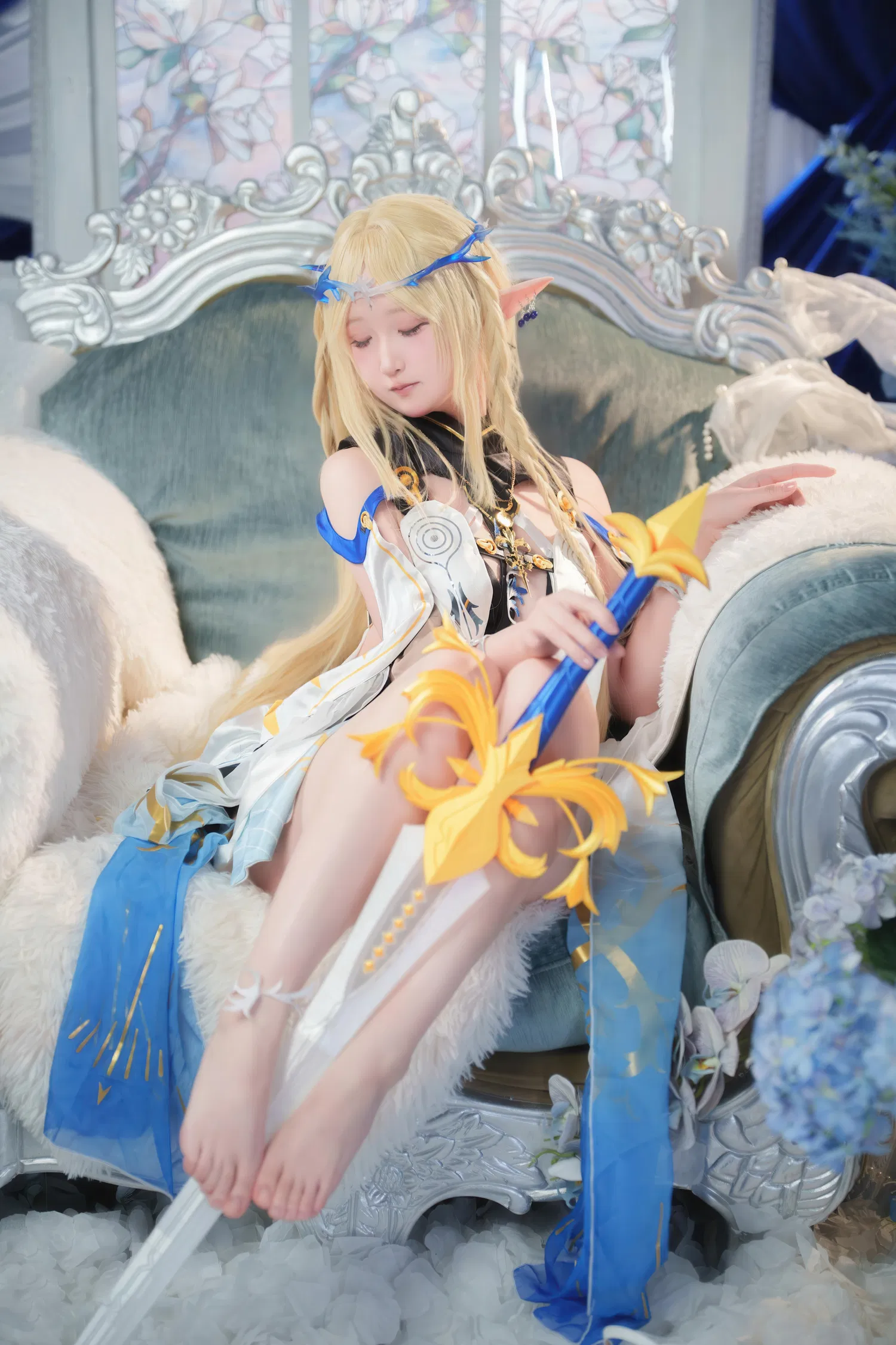 [Cosplay] Seele麦麦 - 鸣潮 菲比&卡提希娅·蓝色花海物语