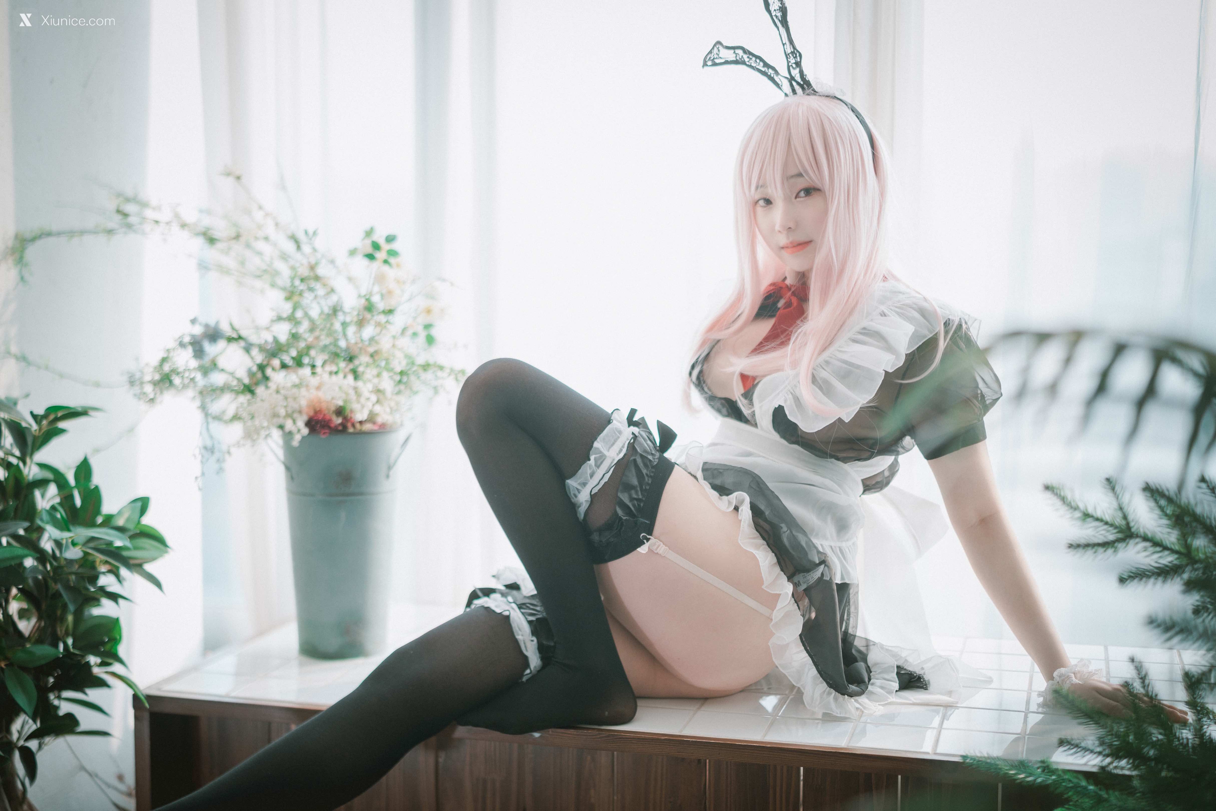 DJAWA Photo – Bambi (밤비) – Sheer Bunny Maid 4K