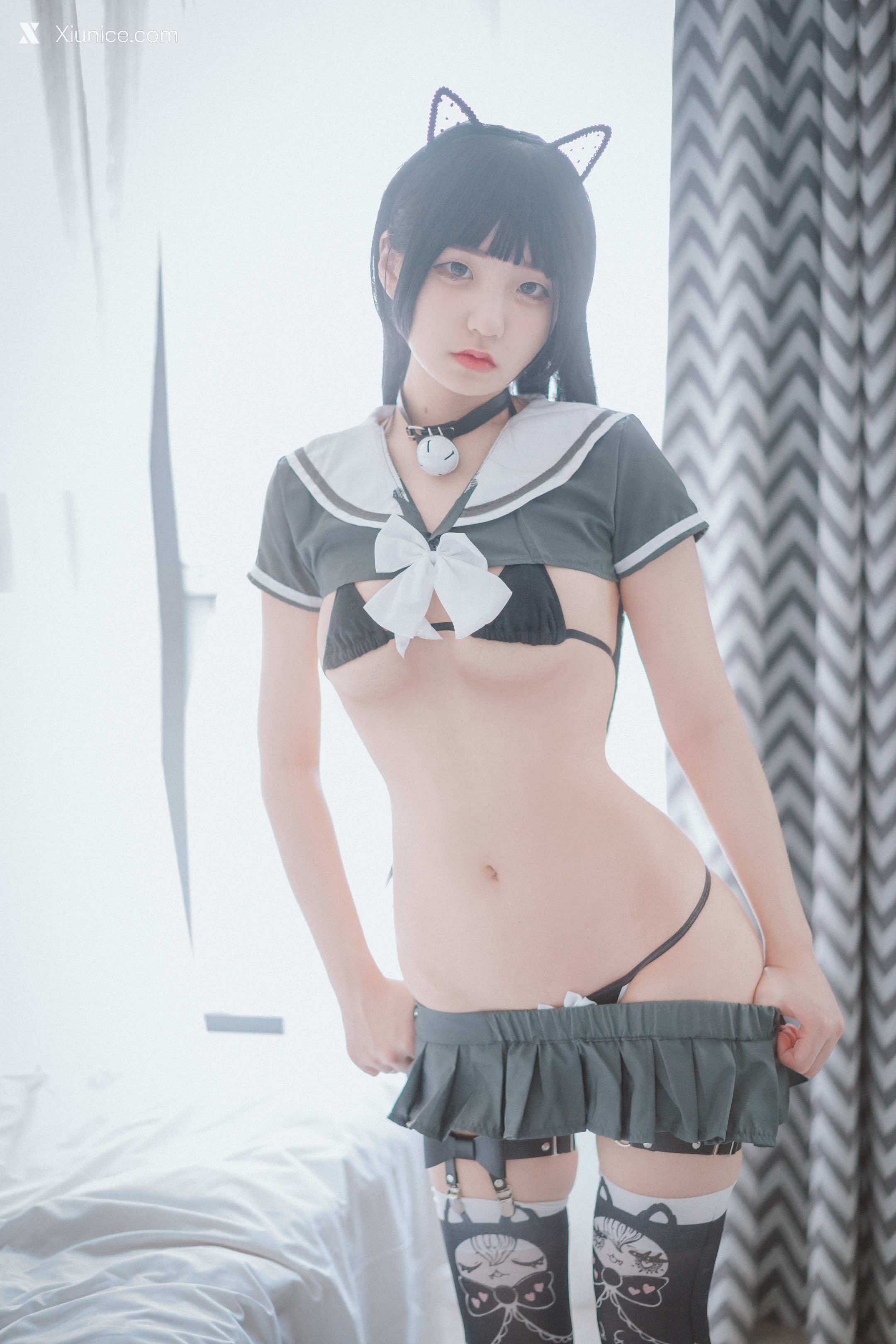 DJAWA Photo – Jeong Jenny (정제니) – Katzenmädchen in Schuluniform 4K