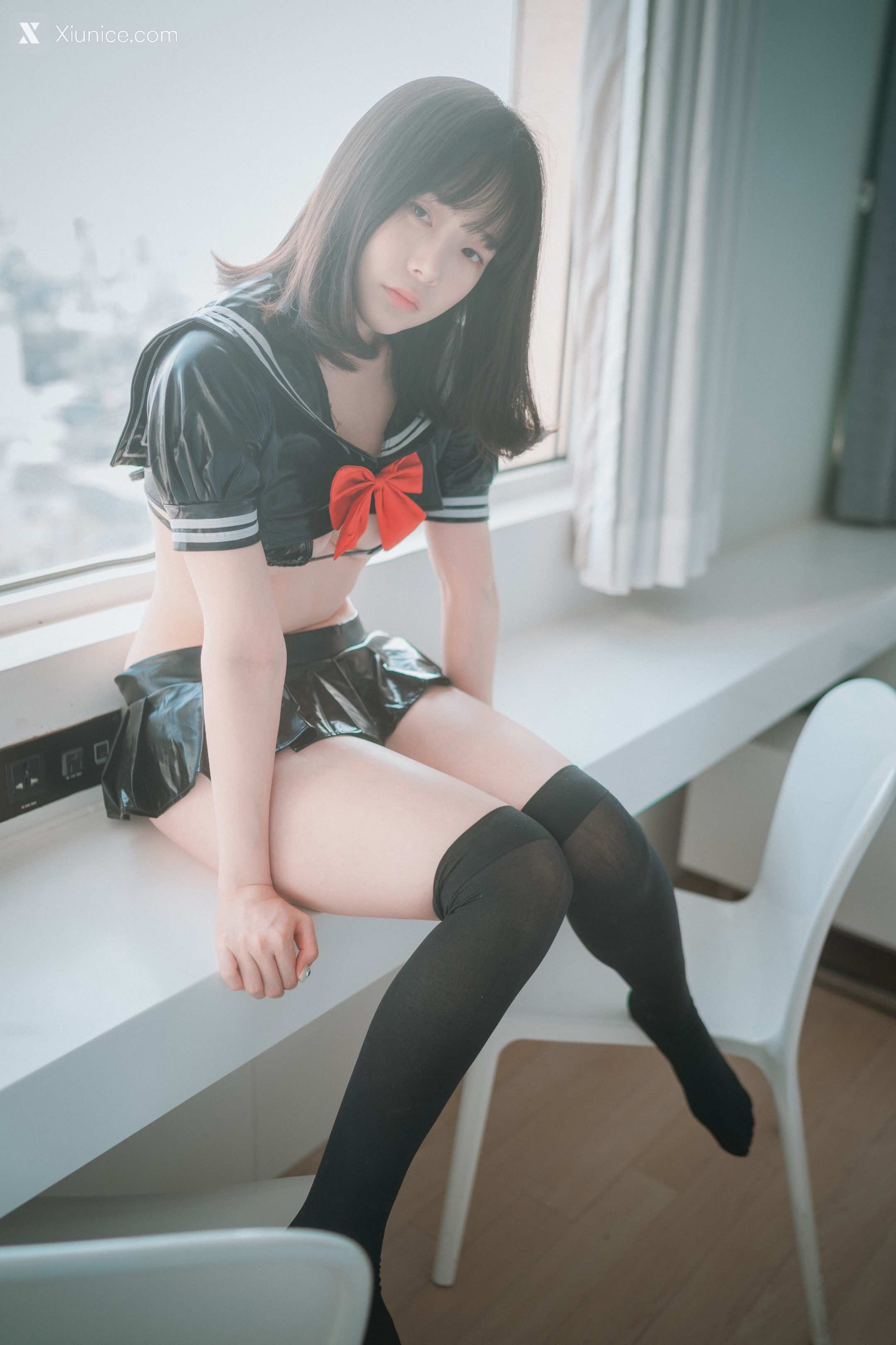 DJAWA Photo – Pia (피아) – Leather Black Schoolgirl 4K