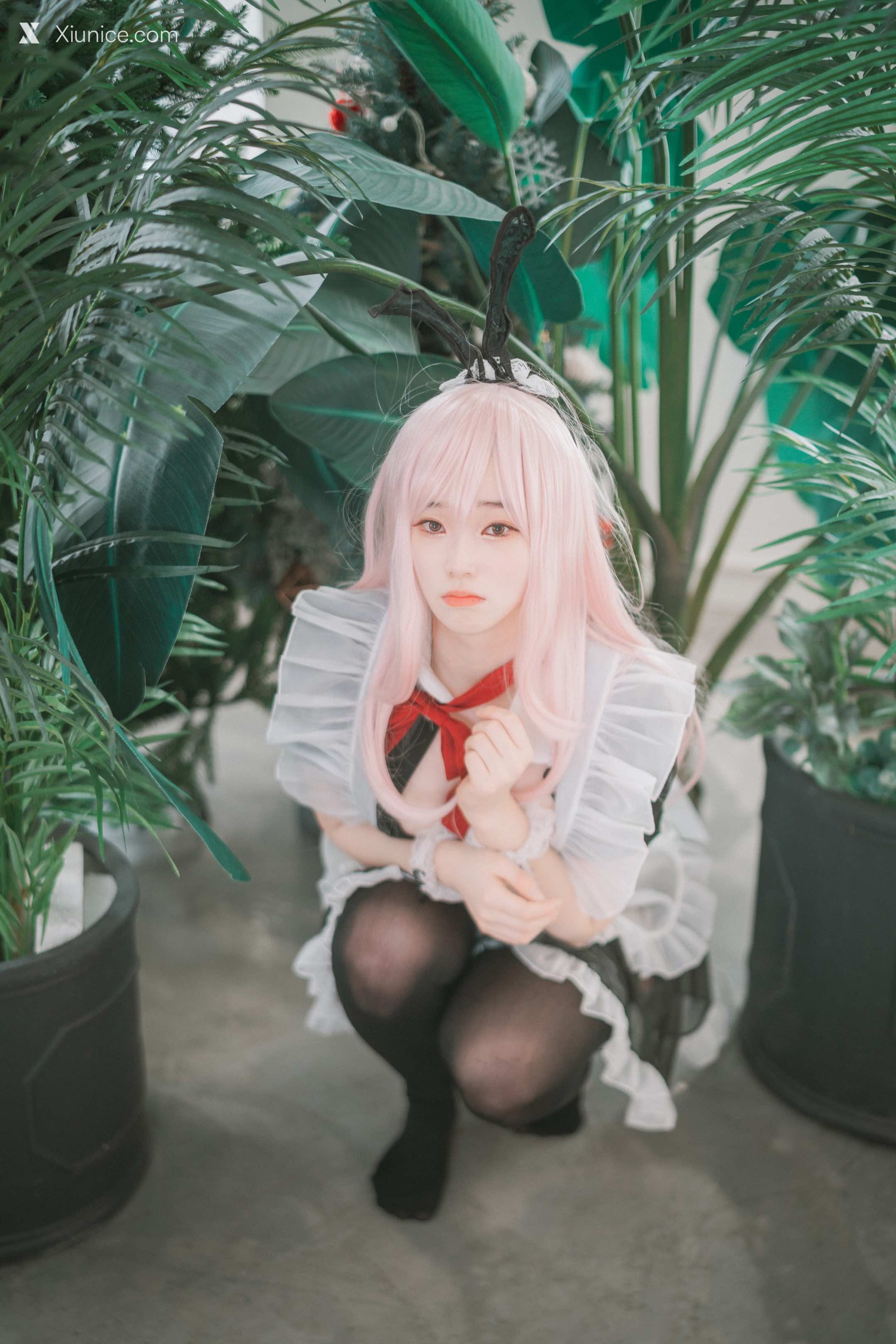 DJAWA Photo – Bambi (밤비) – Sheer Bunny Maid 4K